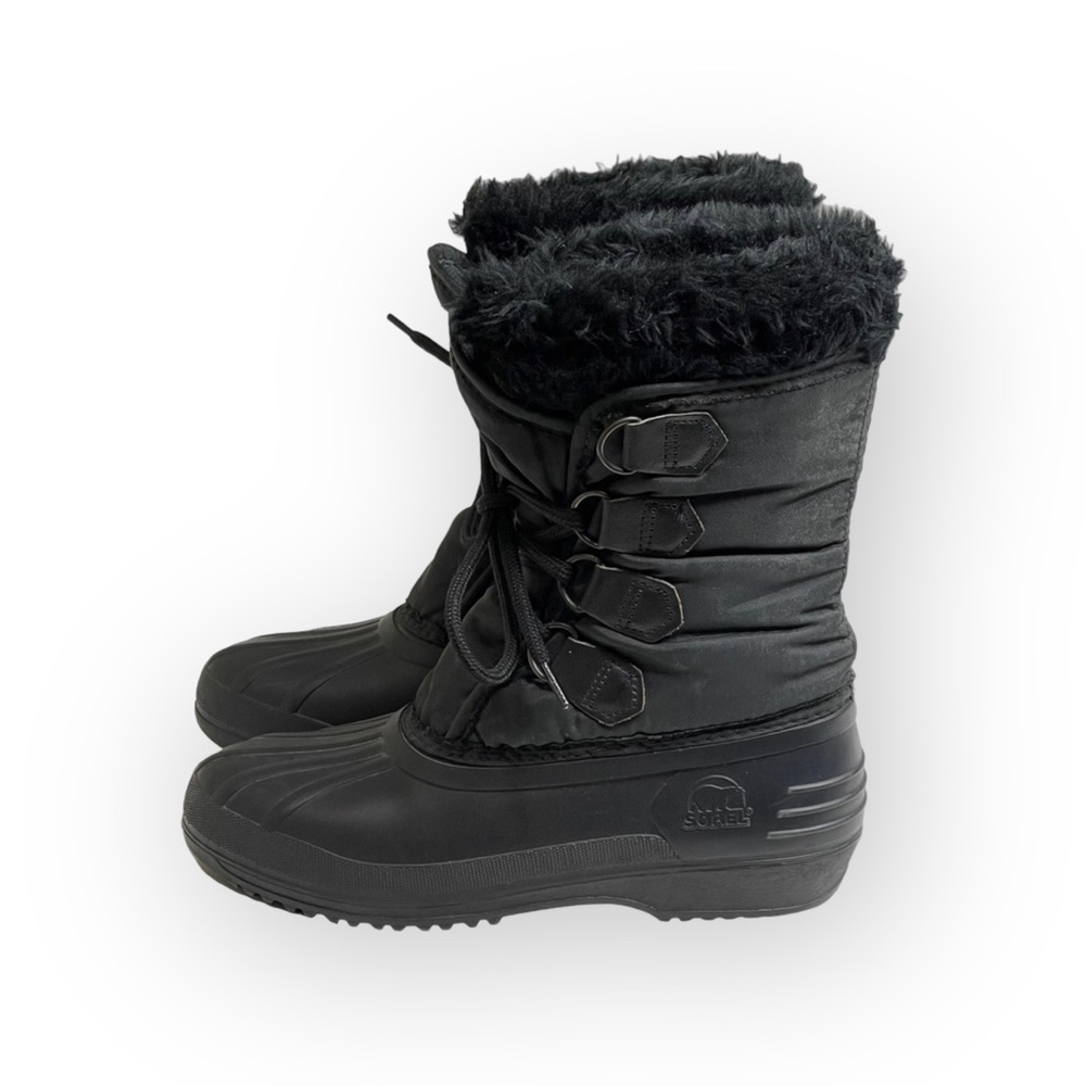 Vintage: Sorel x Kaufman ★ Canada Nylon Snow Waterproof Duck Boots ★ Black ★ 6M - Picture 5 of 16